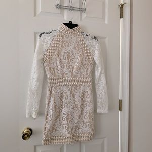 Lace overlay dress